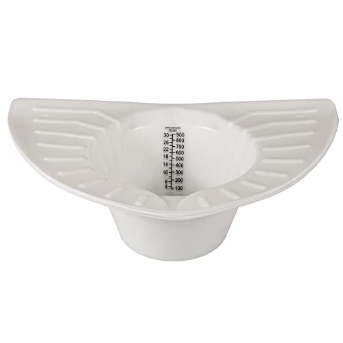 Vakly Graduated Specimen Collector Pans [Pack of 1] Toilet Nursing Hat for Urine, Vomit & Stool Collection Fits Over Toilets and Commodes - 30 oz for Women and Elderly - Image 1