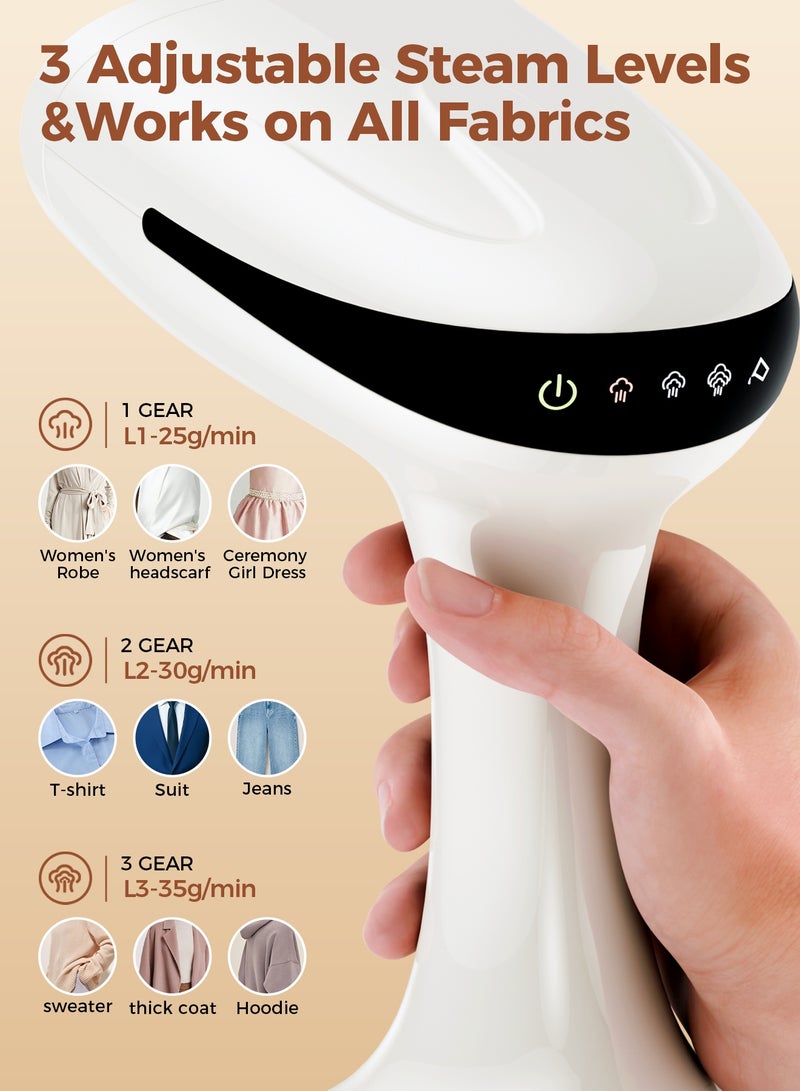 دوشر [ترقية]مكواة بخار للملابس، مكواة بخار للملابس محمولة عالية القوة، مكواة بخار محمولة، 25 ثانية، تسخين سريع، مزيل للتجاعيد - 1600 وات 250 مل - Image 2