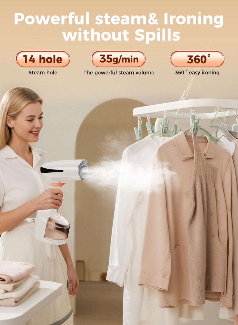 دوشر [ترقية]مكواة بخار للملابس، مكواة بخار للملابس محمولة عالية القوة، مكواة بخار محمولة، 25 ثانية، تسخين سريع، مزيل للتجاعيد - 1600 وات 250 مل - Image 4