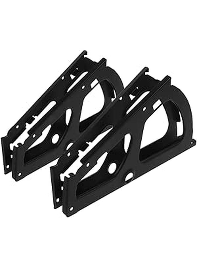 Metal Shoe Cabinet Hinges Flip Frame Brackets Black Single Layer Replacement Hardware - Image 1