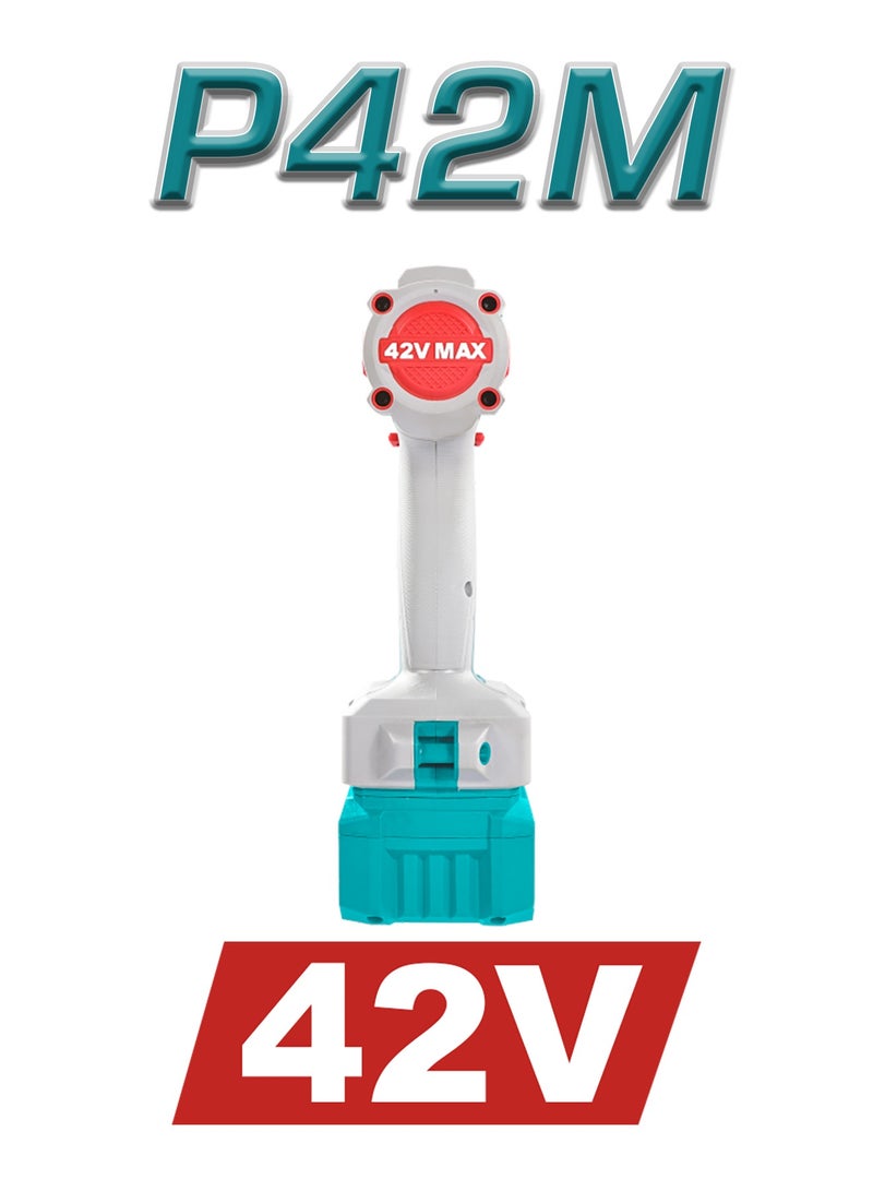 TOTAL 42V Compact Brushless Cordless Impact Drill (69Nm) - 13mm Metal Chuck, 22+1+1 Torque Settings & 30,000BPM - Includes 42V Battery, Charger & 50+ Accessories - TIDLI426981 - Image 5