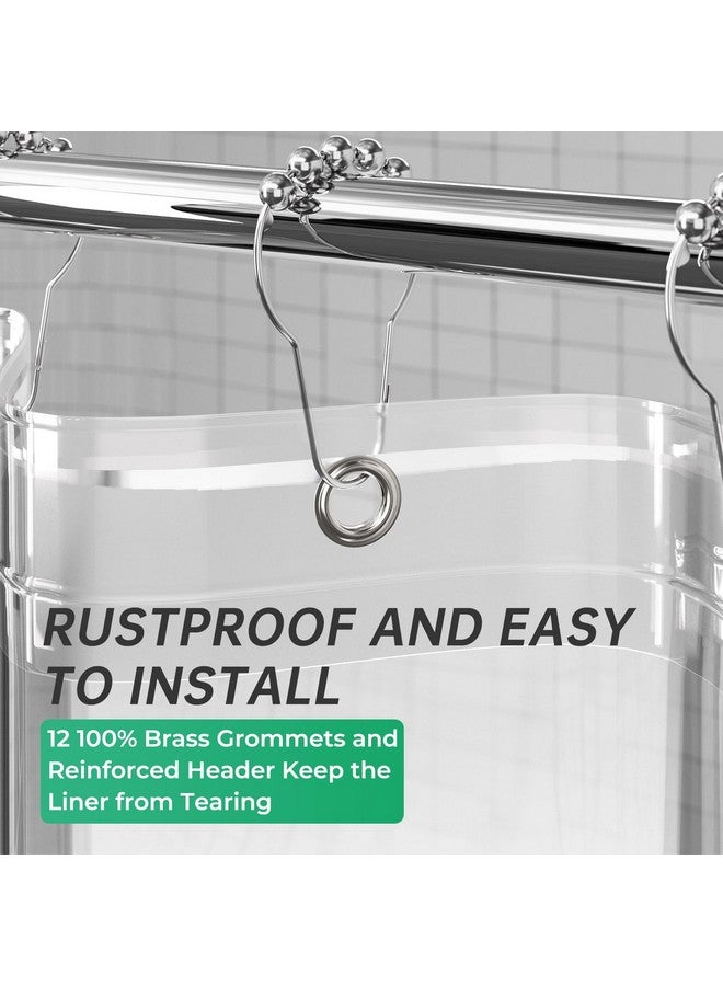 AmazerBath Stall Shower Curtain 54x78, Clear Plastic, Thick PEVA, Heavy Duty with 2 Weighted Stones and 9 Grommets - Image 5