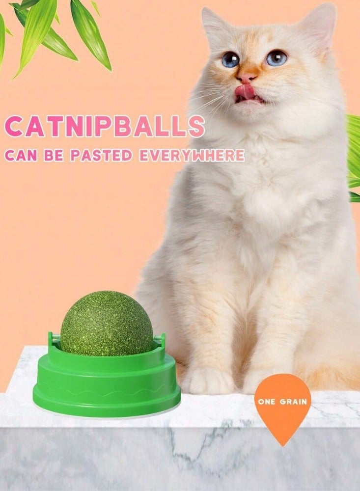 Catnip Ball For Cats, Edible With Rotating Feature And Stickable Anywhere 1 Piece - Image 3
