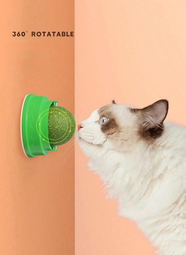 Catnip Ball For Cats, Edible With Rotating Feature And Stickable Anywhere 1 Piece - Image 1