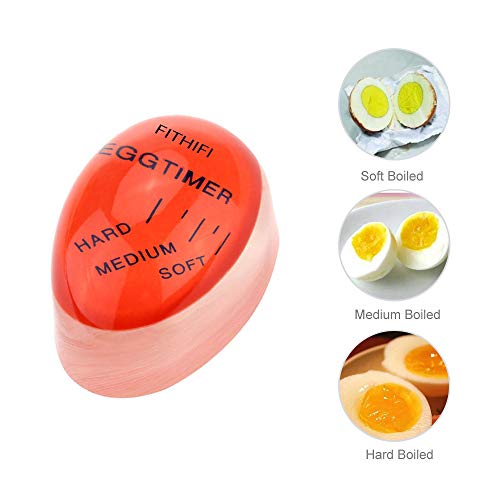 FITHIFI Colour Changing Egg Perfect Egg Timer Boiled Egg Timer -RED - Image 2