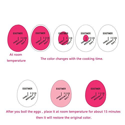 FITHIFI Colour Changing Egg Perfect Egg Timer Boiled Egg Timer -RED - Image 3