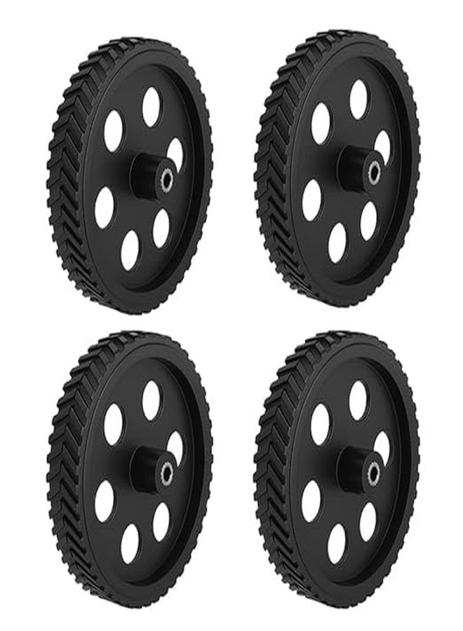 TESTIN ELECTRONICS 4pcs 10cm x 2cm Width Plastic Robotic Wheel Durable Rubber Tire Wheel 6mm Hole for DC Geared Motor RC Car Robot - Image 2
