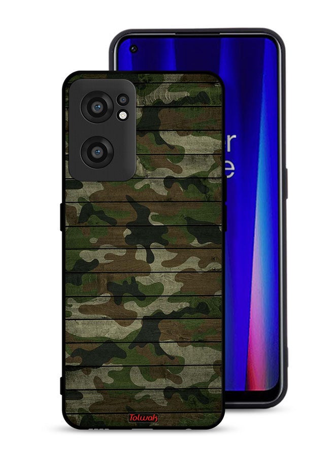 Tolwak OnePlus Nord CE 2 5G Protective Case Cover Camouflage Wooden Pattern - Image 1