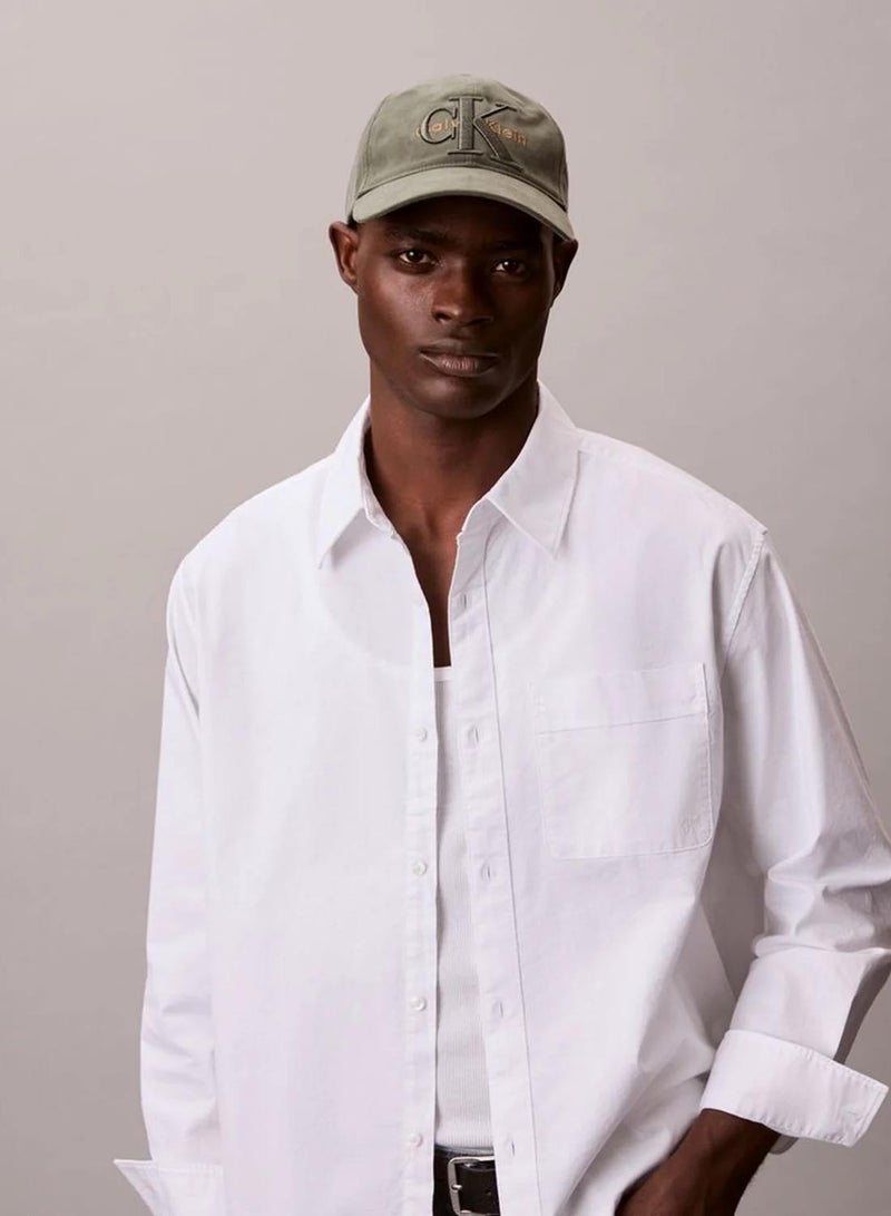 CALVIN KLEIN Layered Monogram Logo Graphic Baseball Cap - Image 4