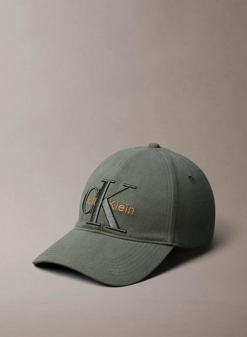 CALVIN KLEIN Layered Monogram Logo Graphic Baseball Cap - Image 1