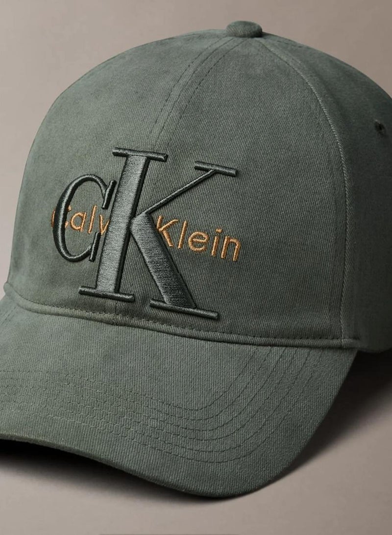 CALVIN KLEIN Layered Monogram Logo Graphic Baseball Cap - Image 3