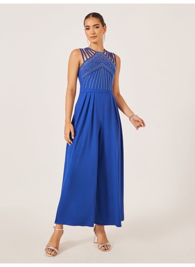 Styli Styli Embellished V Neck Wide Leg Jumpsuit  - Image 2
