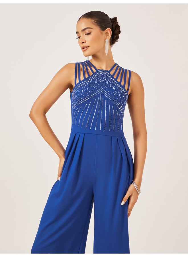 Styli Styli Embellished V Neck Wide Leg Jumpsuit  - Image 3