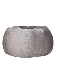 ANDERSON ANDERSON Ultra Soft Medium Luxury Velvet Bean Bag Chair Filling with Beans Highly Comfortable Suitable For Kids And Adults Grey Colour  - Image 1
