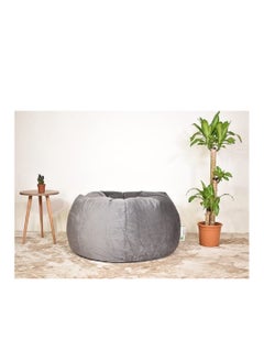 ANDERSON ANDERSON Ultra Soft Medium Luxury Velvet Bean Bag Chair Filling with Beans Highly Comfortable Suitable For Kids And Adults Grey Colour  - Image 2