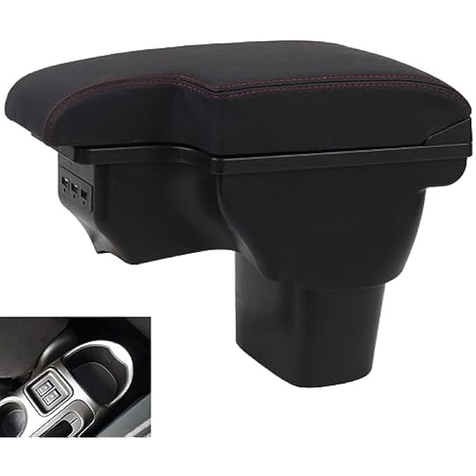 Coolbaby For Nissan Juke Armrest Box For Infiniti Esq Car Armrest 20102019 Accessories Interior Storage Box Consoles Double Layer Storage Pu Leather Retrofit Parts 3Usb Port - Image 2