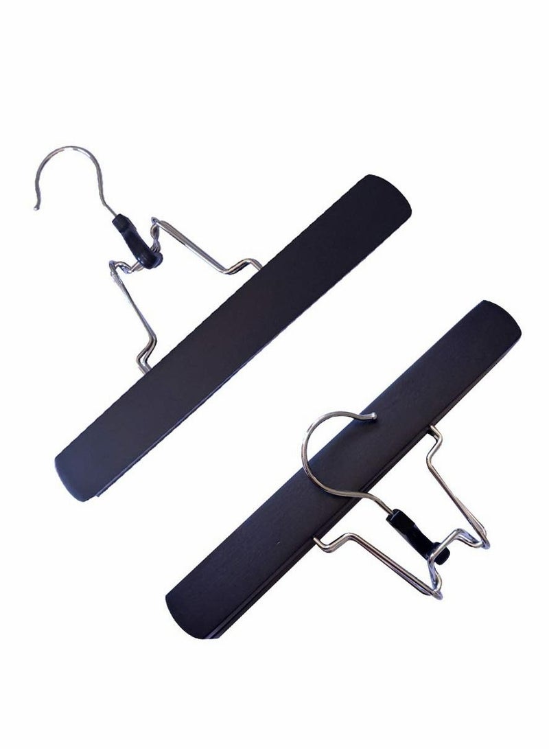 NIBEMINENT Hair Extensions Hanger, 2Pcs Portable Wigs Holder, Wooden Holder with Double Anti-slip Stickers for Clip in Bundles Black - Image 3