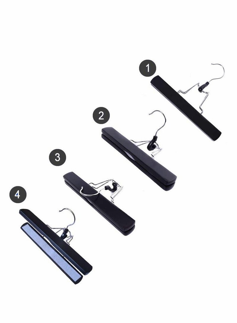 NIBEMINENT Hair Extensions Hanger, 2Pcs Portable Wigs Holder, Wooden Holder with Double Anti-slip Stickers for Clip in Bundles Black - Image 4