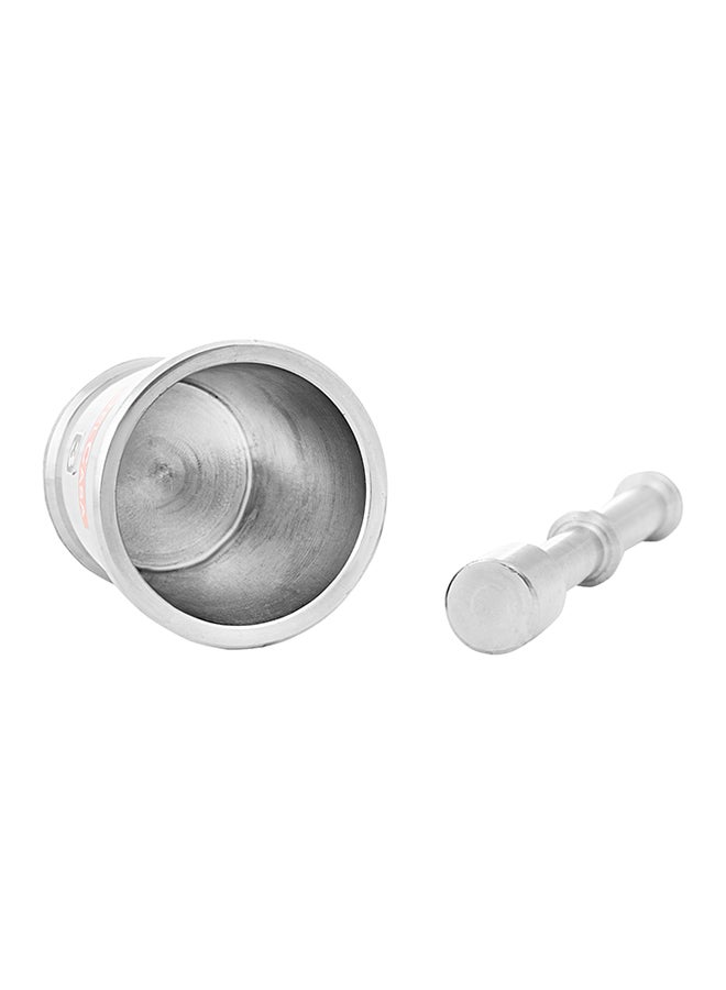 DELCASA Stainless Steel Mortar & Pestle Large Silver - Image 4