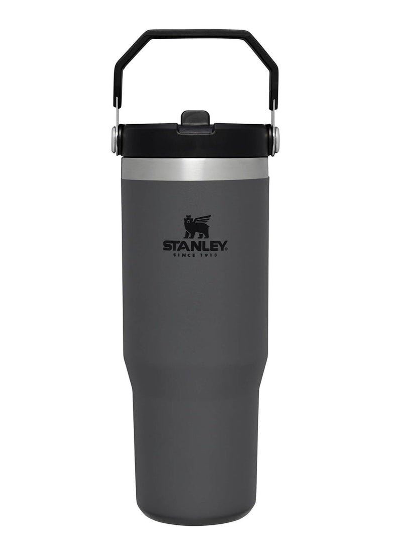 Stanley - IceFlow Flip Straw Water Bottle with Straw, 0.88L – Keeps Cold for 12+ Hours – Leakproof – Stainless Steel Water Bottle – BPA-Free Travel Mug – Easy to Carry – Dishwasher Safe - Image 1