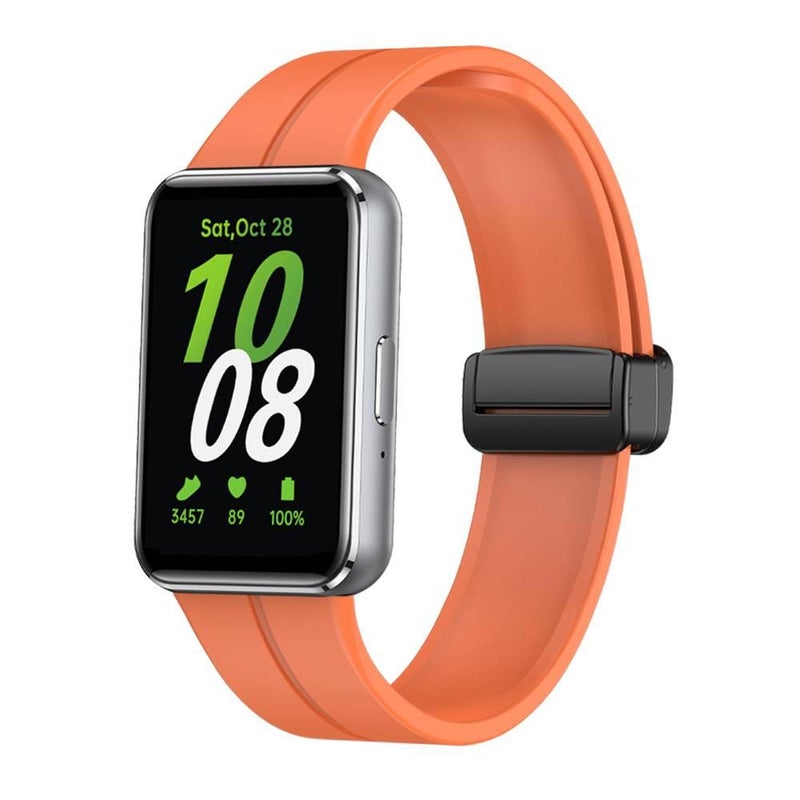 Adjustable Silicone Sport Smartwatch Band Compatible with Samsung Galaxy Watch with Fit Soft Strap and Quick Daily Replacement in White - Image 1