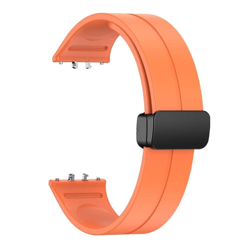 Adjustable Silicone Sport Smartwatch Band Compatible with Samsung Galaxy Watch with Fit Soft Strap and Quick Daily Replacement in White - Image 2