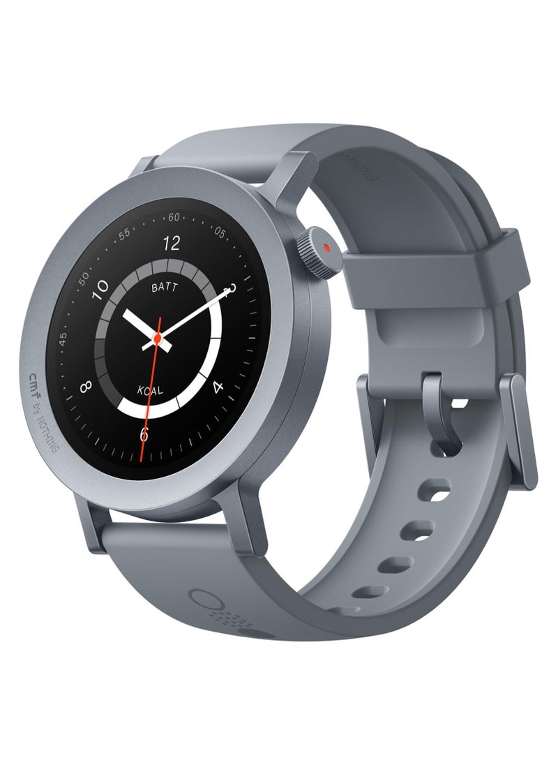 CMF Watch Pro 2 Smartwatch for Men Women, Fitness Tracker with Heart Rate, SPO₂ Monitoring,120 Sports Model, Bluetooth Calls with AI Noise Reduction, IP68 Waterproof with GPS for Android iOS Ash Grey