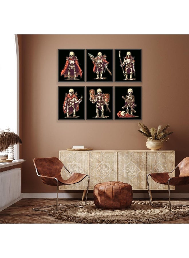 HoozGee Skull Warrior Wall Art Prints, Skeleton Warrior Art Decor, Gothic Wall Decor, Goth Room Decor, Halloween Decor, Creepy Art Prints Scary Picture for Bedroom Decoration (8"x10" UNFRAMED) - Image 3