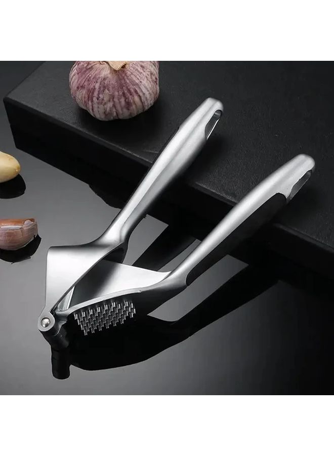 Heavy Duty Zinc Alloy Garlic Press Crusher With Easy Clean Non Slip Base - Image 1