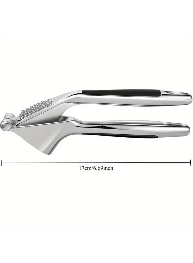 Heavy Duty Zinc Alloy Garlic Press Crusher With Easy Clean Non Slip Base - Image 4