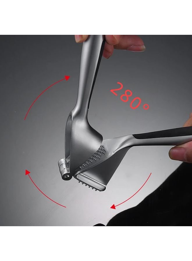 Heavy Duty Zinc Alloy Garlic Press Crusher With Easy Clean Non Slip Base - Image 5