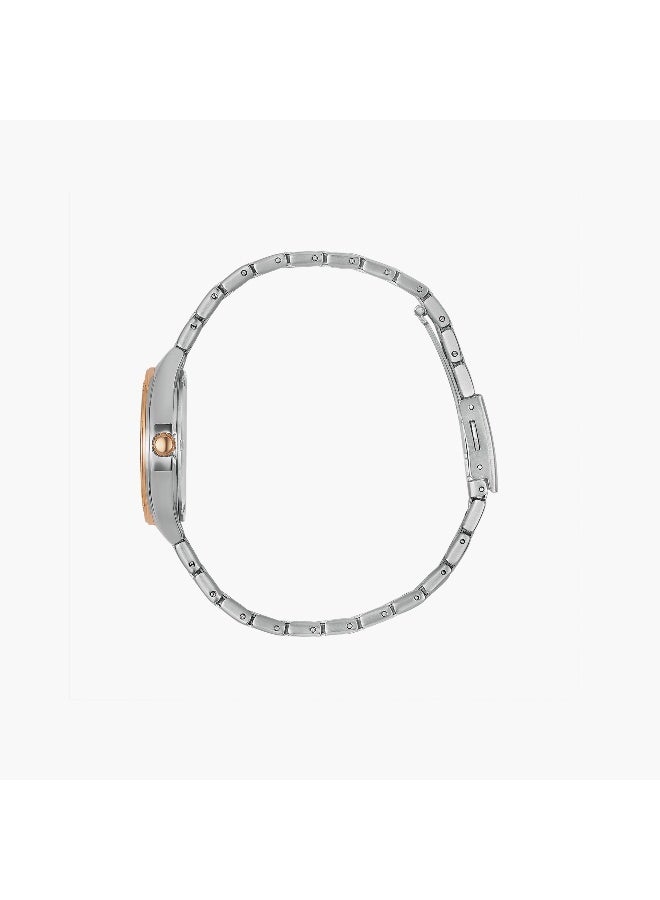 OMAX ساعة أومكس النسائية السوداء والذهبية التناظرية - Image 2