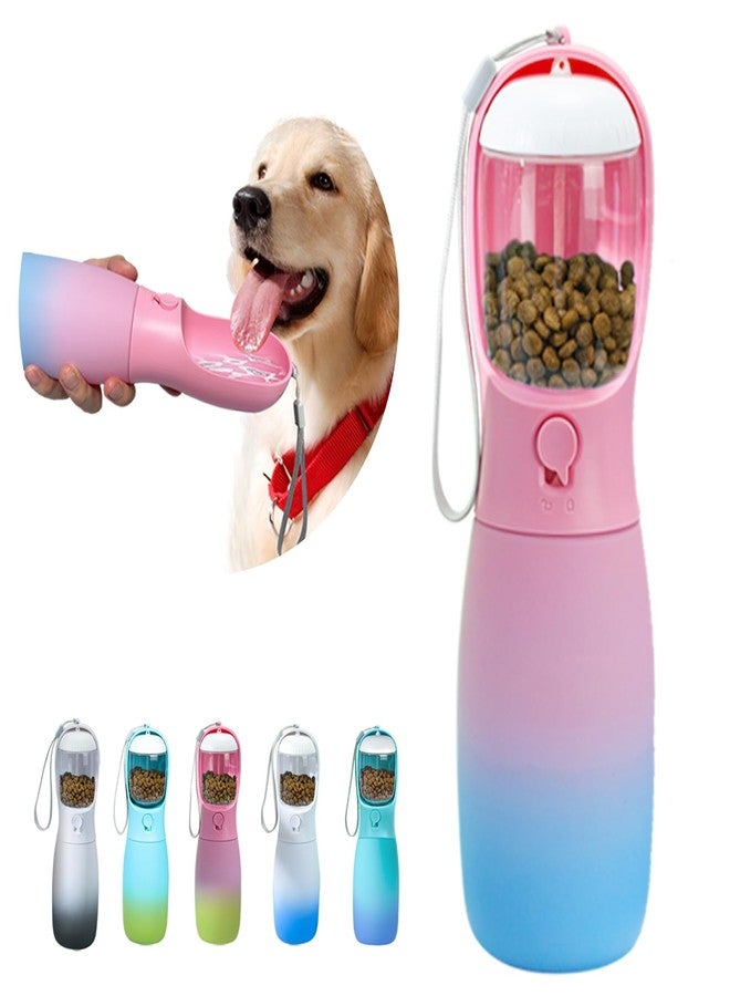 MITOCAPY Dog Water Bottle with Food Container, 19Oz Large Capacity Portable Dog Water Bowl Dispenser, Food Grade New Puppy Essentials & Chihuahua Dog Accessories for Hiking Walking Traveling - Image 1