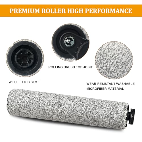 GZJoSum 2 Pack Soft Roller Brush Replacement Parts for Tineco Floor ONE S5 Steam Cleaner Wet Dry Vacuum, Replacement Parts Accessory Kit for Tineco Floor Cleaner Including 3 Pack Vacuum HEPA Filters - Image 4