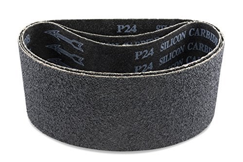 Red Label Abrasives 4 X 24 Inch 24 Grit Silicon Carbide Sanding Belts, 3 Pack - Image 1