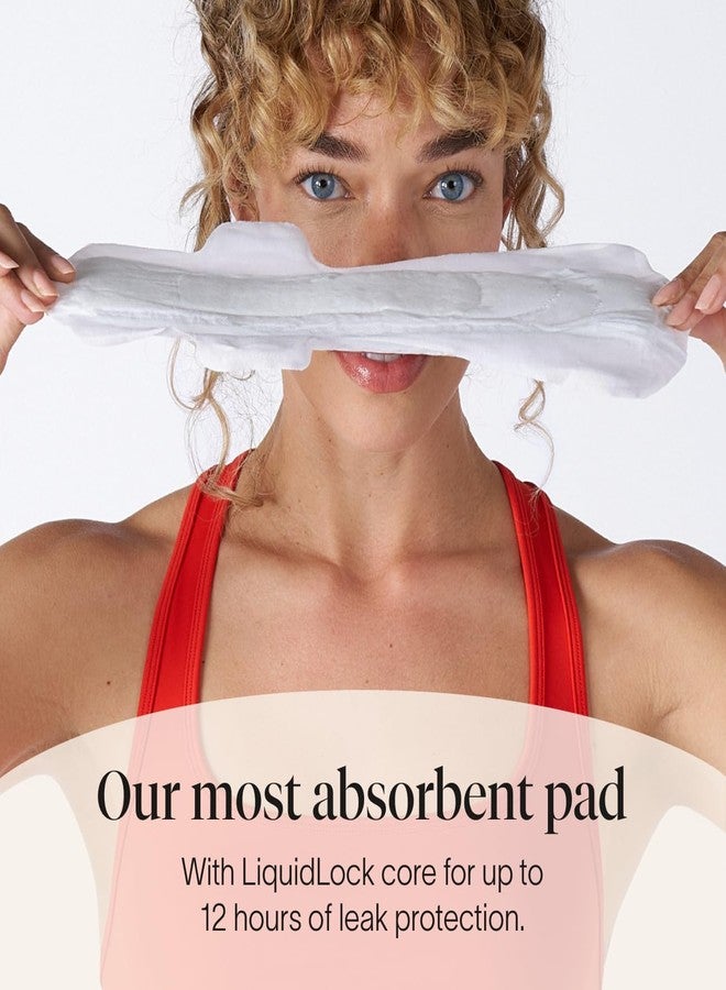 Cora 100% Organic Cotton Topsheet Extra Heavy Overnight Pads (48 Count) - Image 3