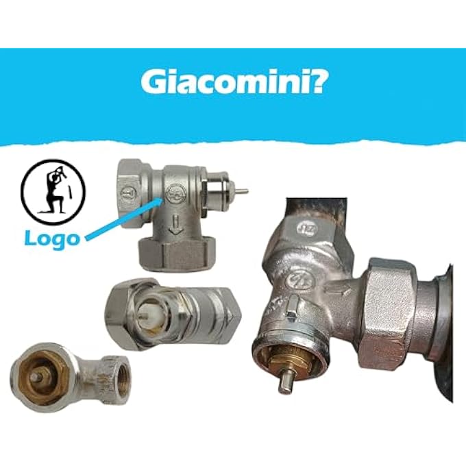 GIACOMINI 22.6 MM METAL RADIATOR ADAPTER TO THERMOSTATIC HEAD M30 X 1.5 MALE: ADAPTS YOUR RADIATOR VALVE TO SUIT MODERN AND SMART THERMOSTATS IN M30. - Image 2