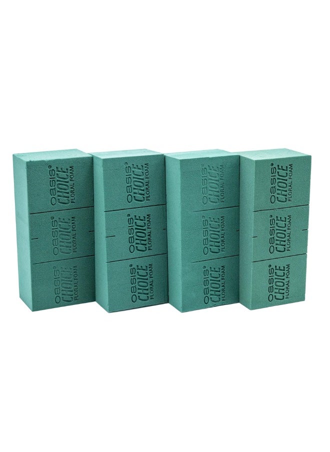 Gulf Flowers Gulf Flowers Oasis Flower Foam Choice – 20pcs Floral Foam Bricks (23x10x7.4cm) for Fresh Flower Arrangements, Floral Design, and Event Decoration – Green  - Image 1