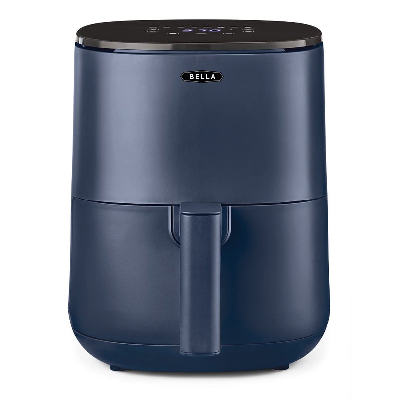 Bella BELLA 3 Qt Touchscreen Air Fryer Oven and 5in1 Multicooker with Removable NonstickDishwasher Safe Crisping Tray and Basket 1400 Watt Heating System Matte Blue