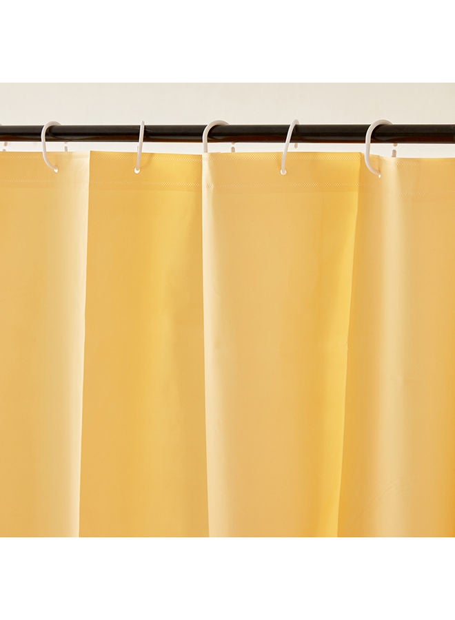 Lenox Solid Shower Curtain With 16 Hooks 240x180 cm