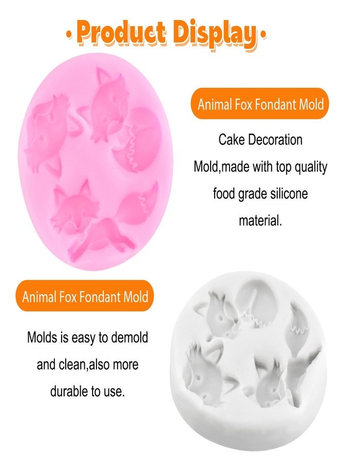 RFGHAC Animal Fox Fondant Mold 3D Fox Silicone Molds for Cake Decorating Cupcake Topper Chocolate Candy Sugar Gum Paste Polymer Clay Set Of 2 - Image 3