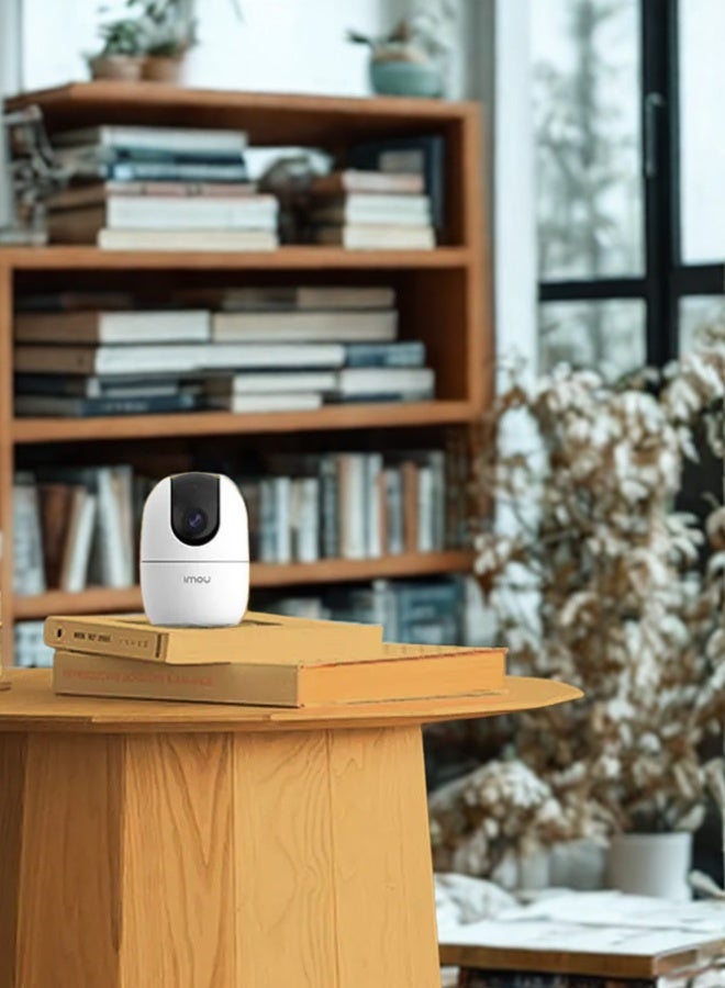 Pack of 2 Ranger 2C 360 Degree WiFi Security Camera (White), Up to 256GB SD Card Support, 1080P Full HD, Privacy Mode, Alexa Google Assistant, Motion Detection & Human Detection, 2-Way Audio, Night Vision