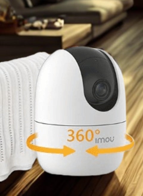 Pack of 2 Ranger 2C 360 Degree WiFi Security Camera (White), Up to 256GB SD Card Support, 1080P Full HD, Privacy Mode, Alexa Google Assistant, Motion Detection & Human Detection, 2-Way Audio, Night Vision