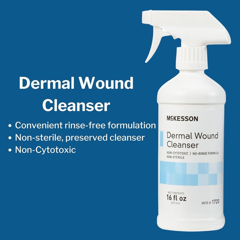 McKesson Dermal Wound Cleaning Spray, Sterile First Aid Saline and Skin Care Cleanser, 16 oz - Effective Wound and debridement Treatment, 1 Count - Image 4
