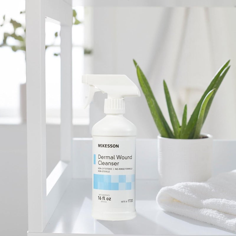 McKesson Dermal Wound Cleaning Spray, Sterile First Aid Saline and Skin Care Cleanser, 16 oz - Effective Wound and debridement Treatment, 1 Count - Image 5