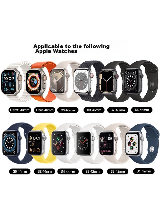 Kmaxai Compatible With Apple Watch S10/9 Milanese Loop Ultra 2/1 Se/8/7/6 Stainless Steel Metal Braided Watch Band With Magnetic Clasp, 45/46/49mm Starlight Color - Image 3