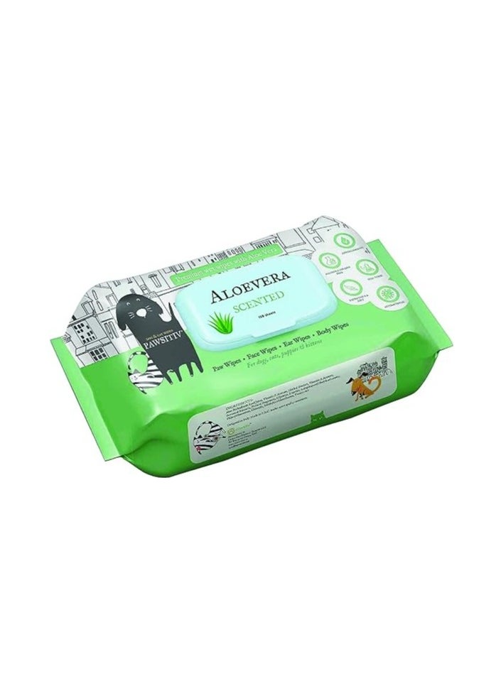 Pawsitiv - PAWSITIV PET WIPES FOR CATS AND DOGS - ALOE VERA SCENTED 150 WIPES - Image 1