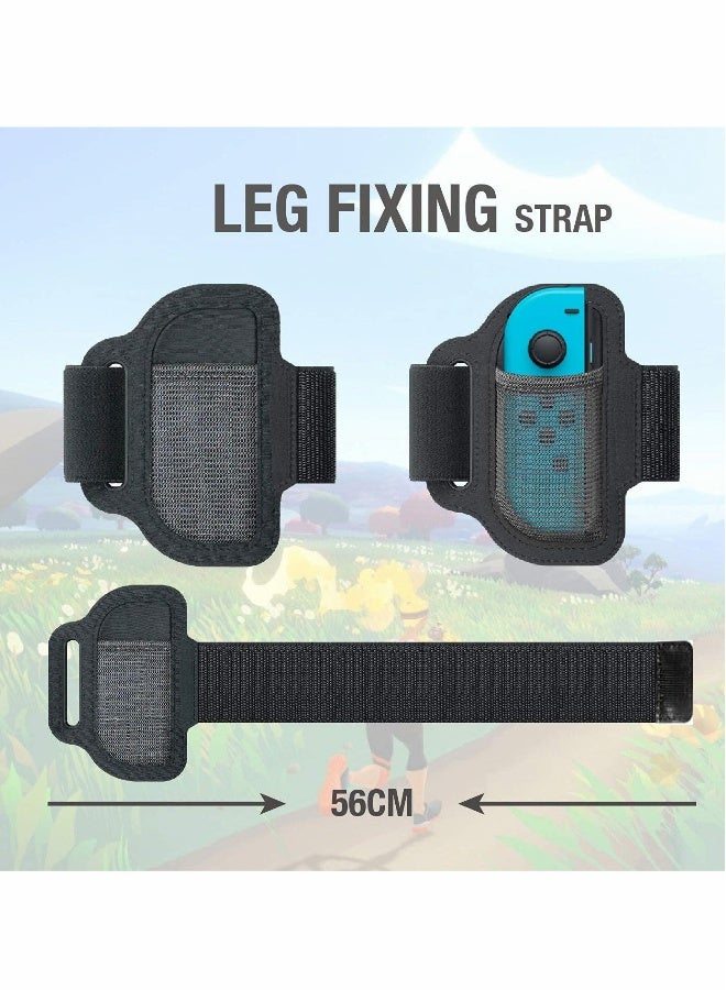 Switch Ring Leg Belt Grip Yoga Rally Exercise Ring Leggings Set, Controller Gaming Accessories Adjustable Elastic Band  - Image 4