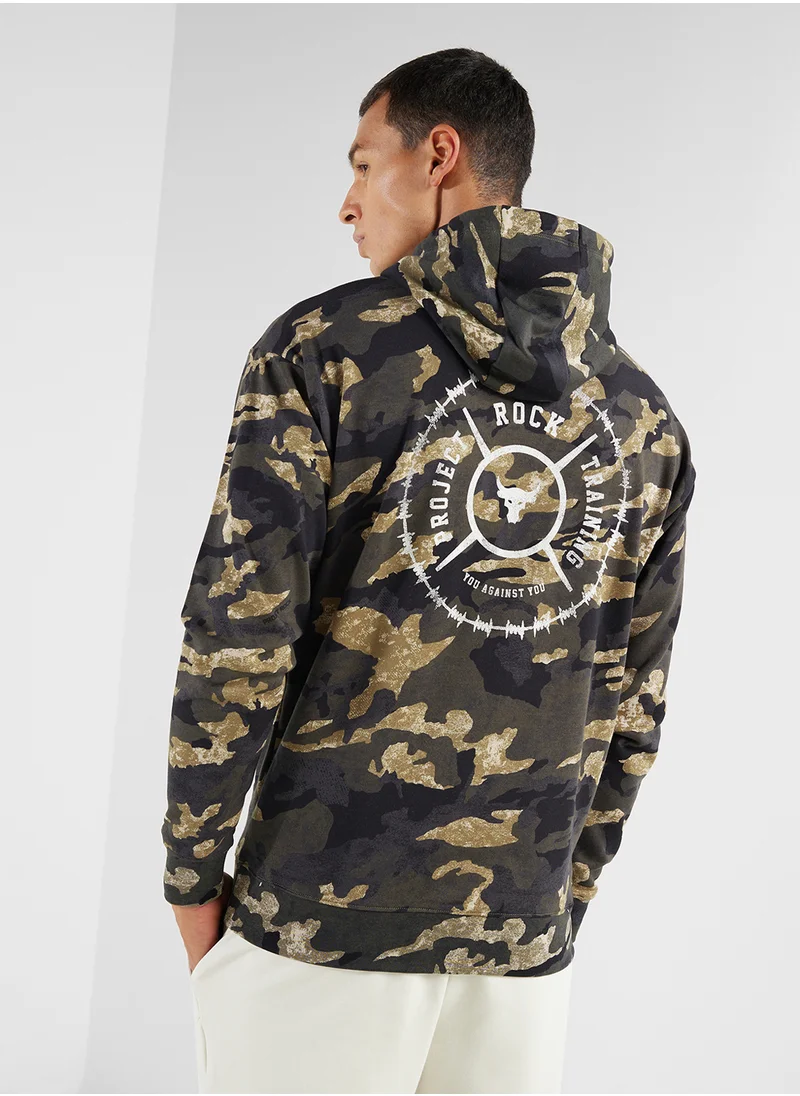 اندر ارمور Project Rock Aop Terry Hoodie