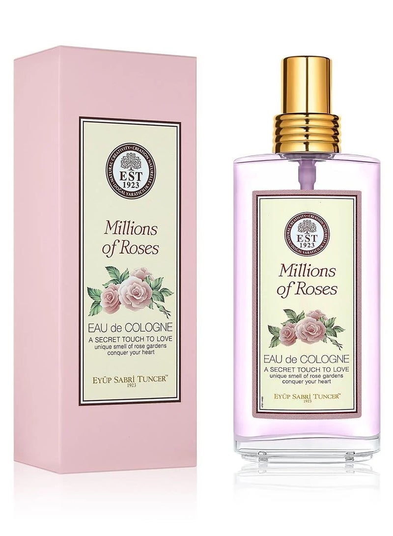 eyup sabri tuncer Millions Of Roses 150 ml Eau De Cologne - Glass Bottle - Image 1